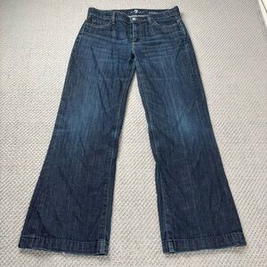 7 For All Mankind ginger dark Blue Flare Jeans 29